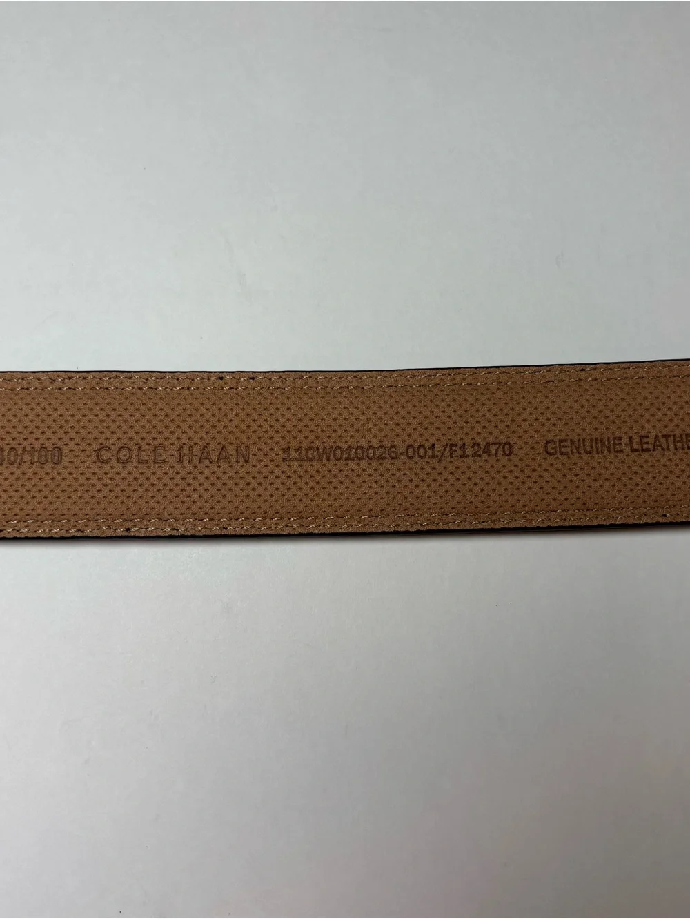 Cole Haan Black Leather Dress Belt Men’s Sz 40 / 100 Silver Tone Hardware 35mm